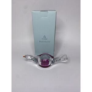 PartyLite Spring Dance Tealight Candle Holder Fuscia Retired NIB P13C/P9857F